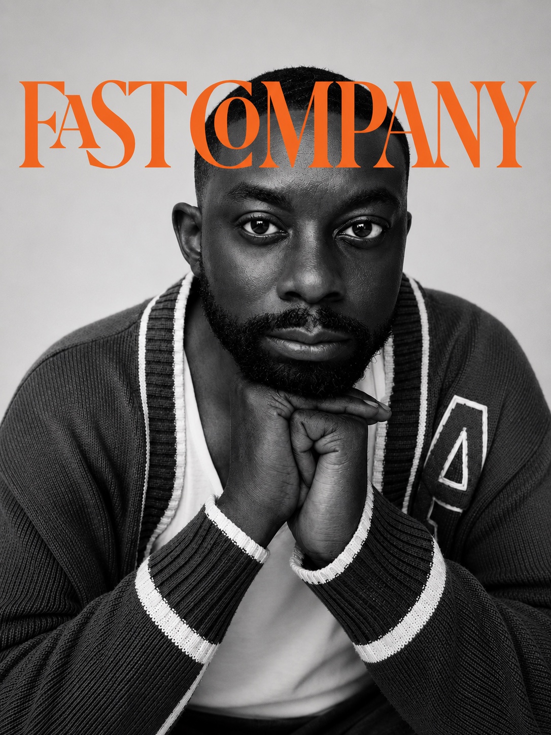 Black-and-white portrait of John Imah beneath the Fast Company masthead